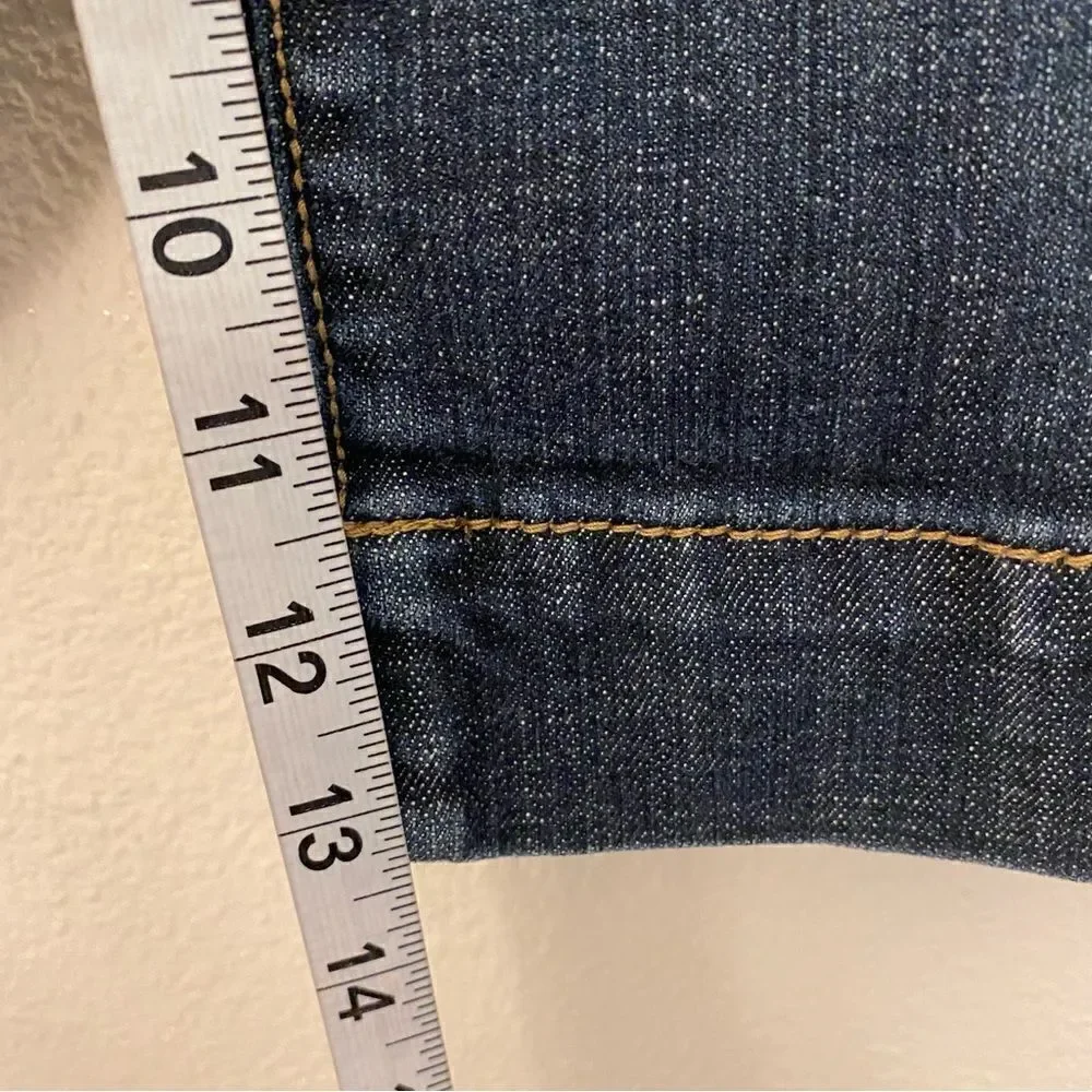 KUT from the Kloth Bermuda long Jean denim dark Wash mid rise Shorts 8